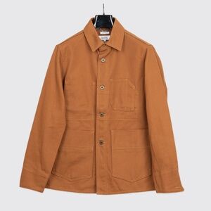 Freemans Sporting Club Chore Jacket Size S Men 12oz Denim Tan Brown